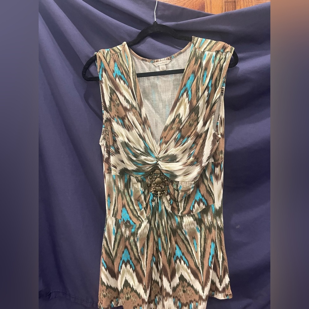 Boston Proper plunge sleeveless Top